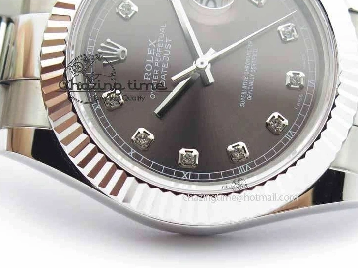MiroTime 0505 Packable DateJust II 41mm SS BP Maker Best Edition Gray Dial Diam On SS Bracelet SA 3729